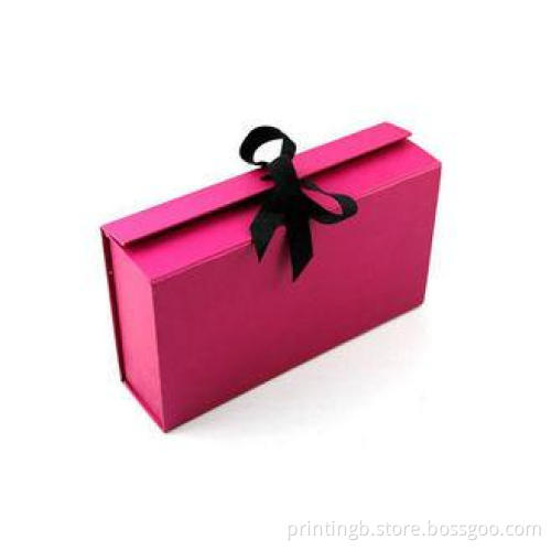 Red Ribbon Matt Lamination Recycled Cardboard Gift Boxes